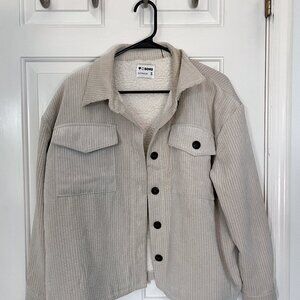 Button Up Jacket with Corduroy